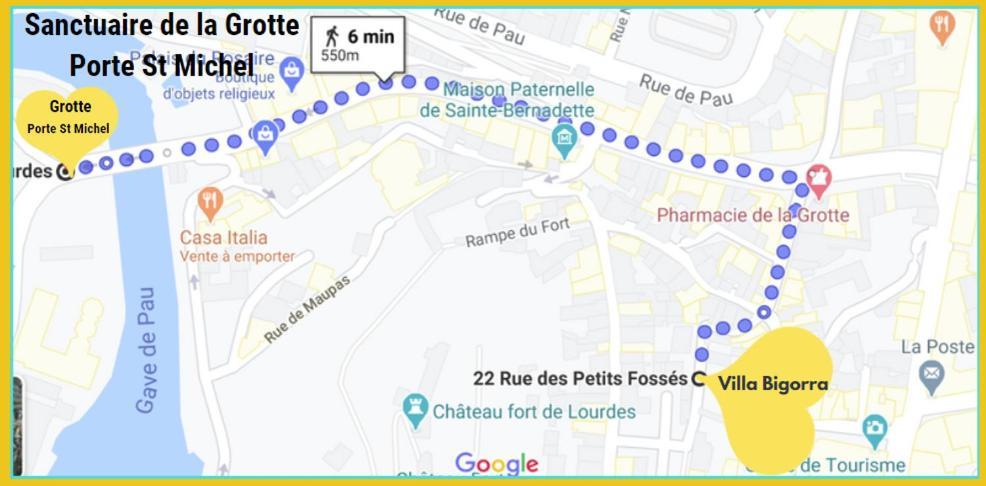 Villa Bigorra Lourdes Centre Le Sanctuaire La Grotte , Parking Zewnętrze zdjęcie